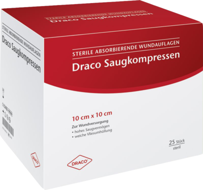 SAUGKOMPRESSEN steril 10x10 cm Draco