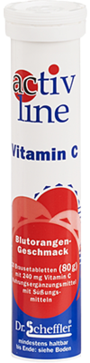 ACTIVLINE Vitamin C Blutorange Brausetabletten