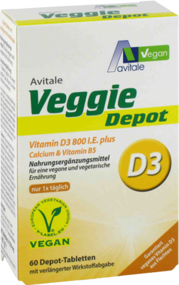 VEGGIE Depot Vitamin D3 800 I.E.+Calcium+B5 Tabl.