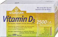 GESUNDFORM Vitamin D3 2.500 I.E. Vega-Caps