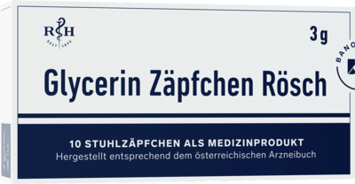 GLYCERIN ZÄPFCHEN Rösch 3 g gegen Verstopfung