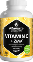 VITAMIN C 1000 mg hochdosiert+Zink vegan Tabletten