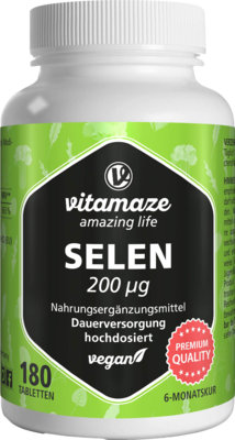 SELEN 200 µg hochdosiert vegan Tabletten