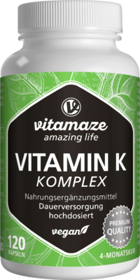 VITAMIN K1+K2 Komplex hochdosiert vegan Kapseln