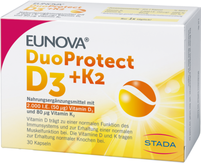 EUNOVA DuoProtect D3+K2 2000 I.E./80 µg Kapseln