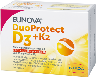 EUNOVA DuoProtect D3+K2 4000 I.E./80 µg Kapseln