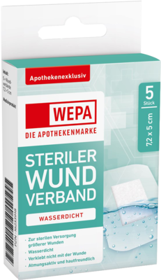 WEPA Wundverband wasserdicht 7,2x5 cm steril