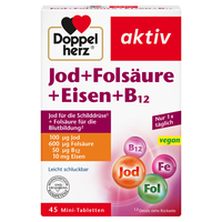 DOPPELHERZ Jod+Folsäure+Eisen+B12 Tabletten