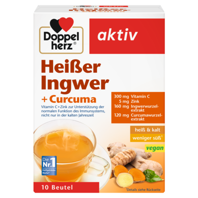 DOPPELHERZ heißer Ingwer+Curcuma Beutel