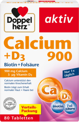 DOPPELHERZ Calcium 900+D3 Tabletten